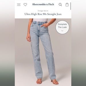 Abercrombie & Fitch The 90’s Slim Straight, Ultra High Rise